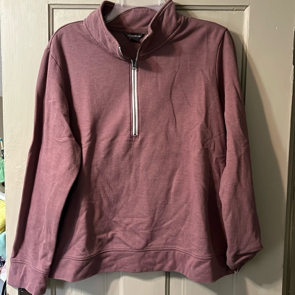 Eddie Bauer Tops - Women's Mauve Quarter-Zip Pullover
